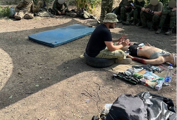 Занятия по тактической медицине. ДНР. в/ч 71443. Июль 2025